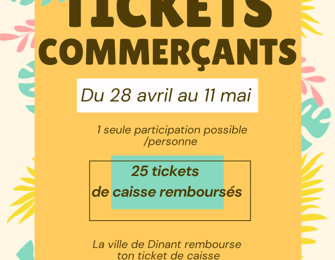 Tickets commerçants : 3ème édition-Profitez-en !
