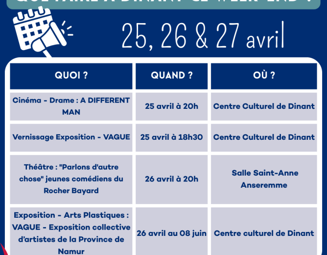 Que faire à Dinant ce week-end ?