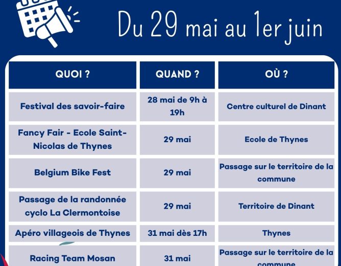 Que faire à Dinant ce week-end?