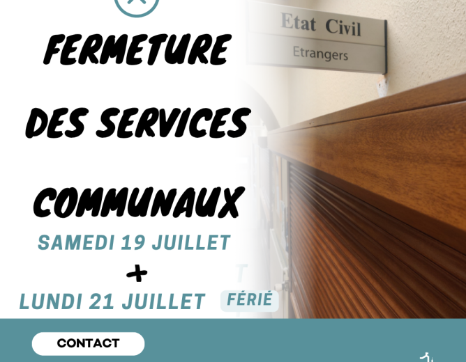 Fermeture service communaux – Fête nationale