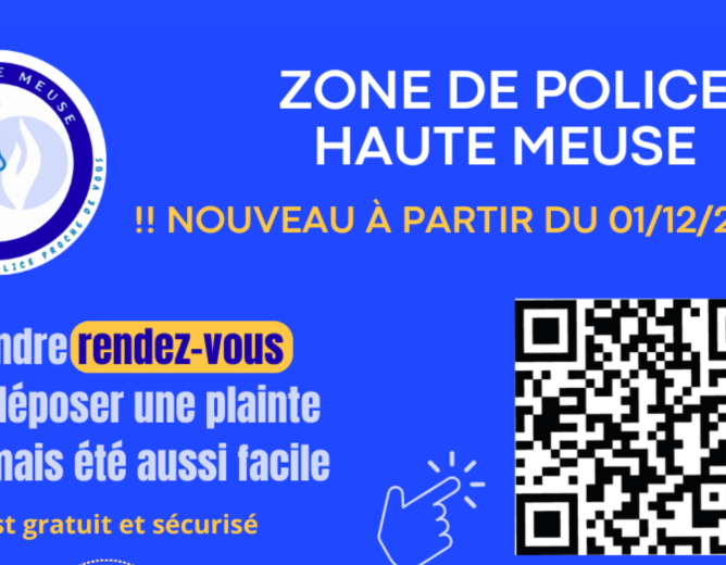 Dépôt de plainte sur rendez-vous dès le 1er décembre 2025