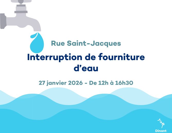 Interruption temporaire de la distribution d’eau – Rue Saint‑Jacques