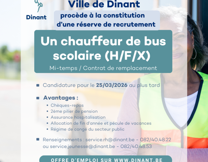 OFFRE D&rsquo;EMPLOI – Chauffeur de bus scolaire à mi-temps – CDR