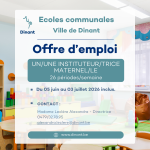 Offre d’emploi – Ecoles Communales Dinant