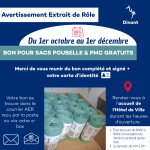 Votre bon sacs poubelle gratuits dans votre courrier fiscal